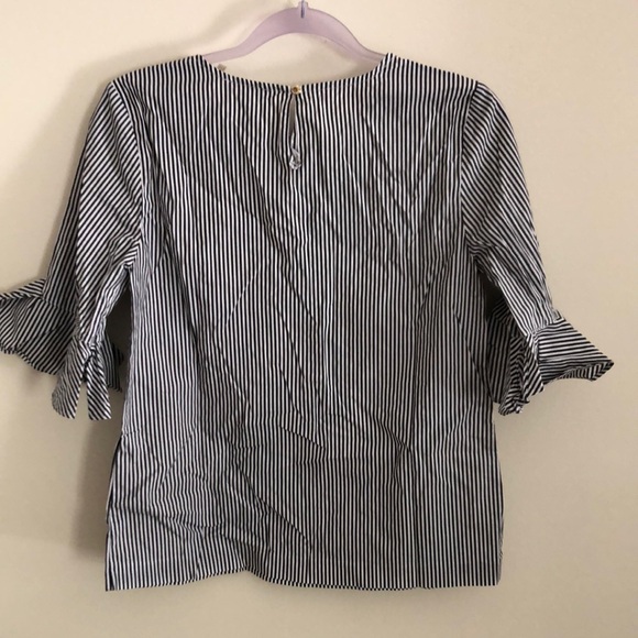 Calvin Klein Black and White Striped Blouse - Picture 4 of 9